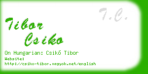 tibor csiko business card